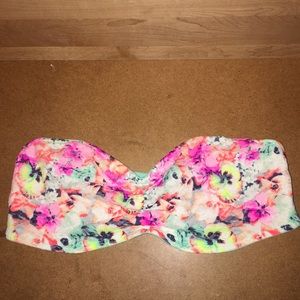 Victoria’s Secret  strapless floral lace bralette